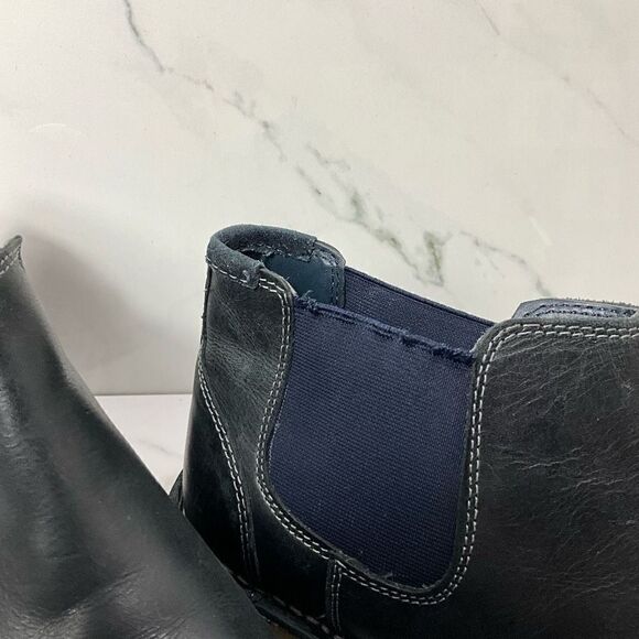 STEVE MADDEN Navy Blue Leather Ankle Boot main image 10